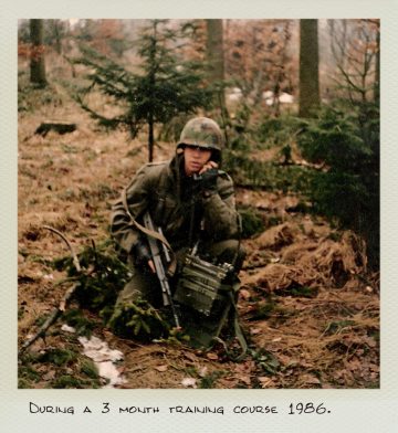 Tom (MILPICTURES) in 1986 during a 3 month training course.