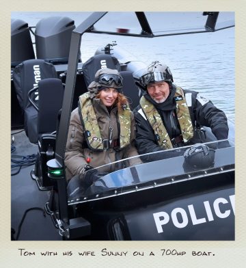 Tom (MILPICTURES) with his wife sunny on a 700HP boat.