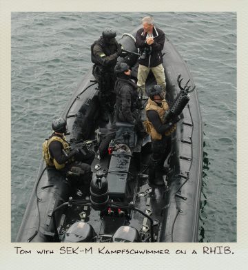 Tom (MILPICTURES) with german SEK-M Kampfschwimmer on a RHIB.