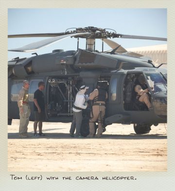 Tom (MILPICTURES) with the camera helicopter.